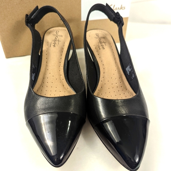 Clarks | Shoes | Clarks Womens Collection Linvale Jerica Pump Shoes In Faux Leather Size 11m 640675e517e49c1a08091240